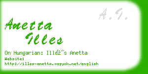 anetta illes business card